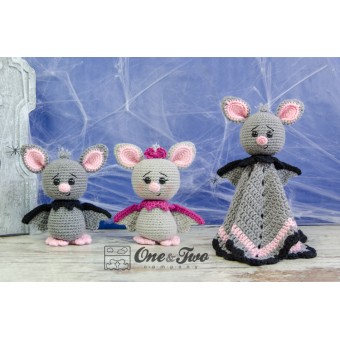 Brook the Tiny Bat Lovey and Amigurumi Crochet Patterns Pack