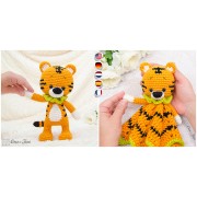 Denver the Tiger Minilovey and Amigurumi Crochet Patterns Pack - English, Dutch, German, Spanish, French