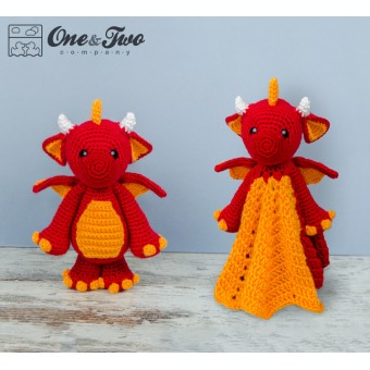 Felix the Baby Dragon Lovey and Amigurumi Crochet Patterns Pack