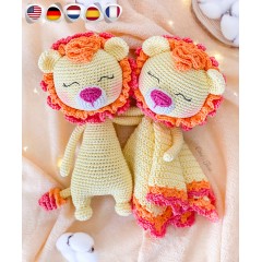 Lancel the Lion Minilovey and Amigurumi Crochet Patterns Pack - English, Dutch, German, Spanish, French