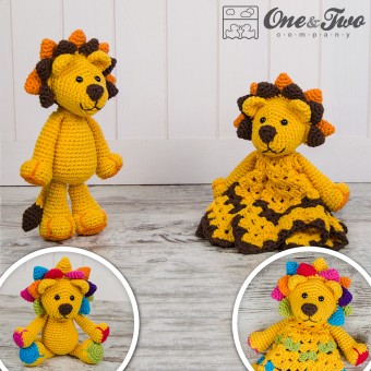 Logan the Lion Lovey and Amigurumi Crochet Patterns Pack