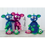 Mel the Monster and Friends Lovey and Amigurumi Crochet Patterns Pack