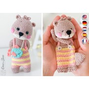 Ori the Otter Minilovey and Amigurumi Crochet Patterns Pack - English, Dutch, German, Spanish, French