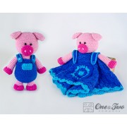 Eddie the Piggy Lovey and Amigurumi Crochet Patterns Pack