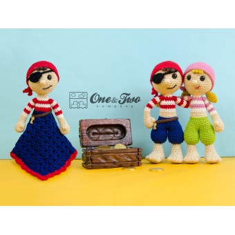 Pete and Penny the Pirates Lovey and Amigurumi Crochet Patterns Pack